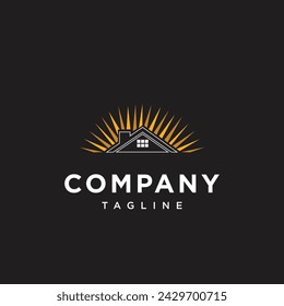 Sun House logo icon vector template.eps