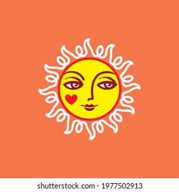 The sun with a human face.