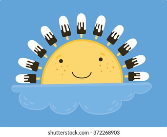 The sun with ice cream