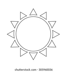 Vector Monochrome Sun Illustration Creative Black Stock Vector (Royalty ...