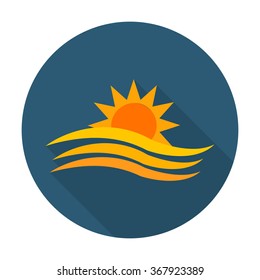 Sun icon.