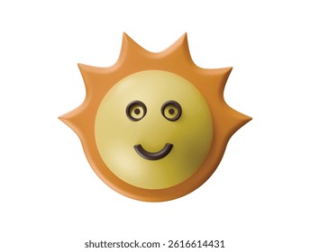 sun icon 3d illustration render