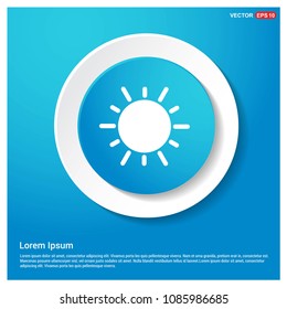 Sun icon Abstract Blue Web Sticker Button
