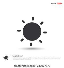 sun icon - abstract logo type icon - isometric white background. Vector illustration