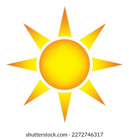 Sun-Symbol im abstrakten Stil. Vektorgrafik.