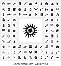 sun icon. agriculture set. vector sign symbol on white background