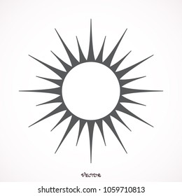 Sun icon app - stock vector