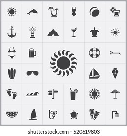 sun icon. beach icons universal set for web and mobile