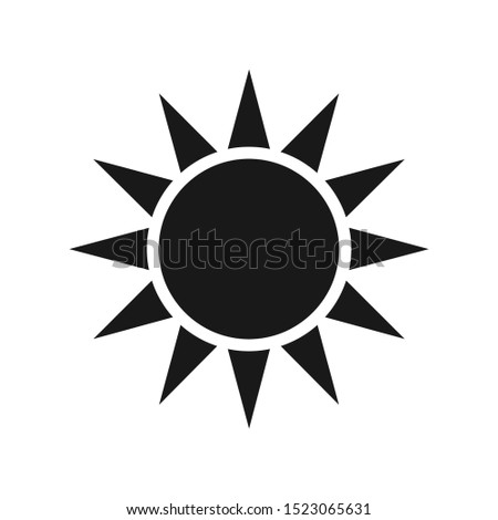 Sun icon. blac white logo. vector eps 10.