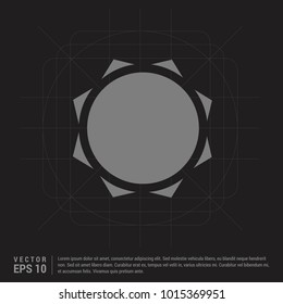 Sun Icon - Black Creative Background