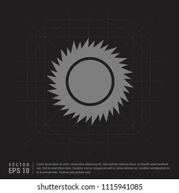 Sun Icon - Black Creative Background - Free vector icon