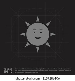 Sun Icon - Black Creative Background - Free vector icon