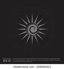 Sun Icon - Black Creative Background - Free vector icon