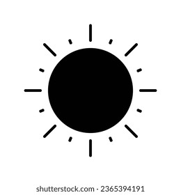Sonnensymbol in der schwarzen Version - Sonnenbrille - Vektorgrafik