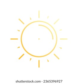 sun icon in black version sun glyph icon stock illustration
