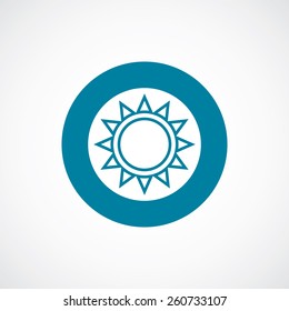 sun icon bold blue circle border, white background  