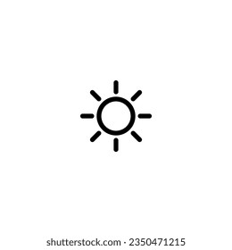 Sun Icon. Brightness Icon. Display Icon.
