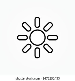 
sun icon. Brightness Icon, Intensity Setting Vector Art Illustration