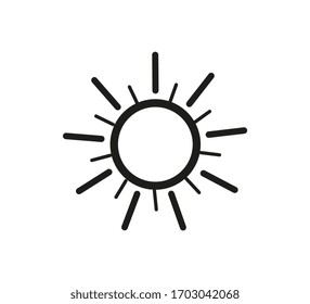 Sun icon. Brightness Icon. Intensity Setting Vector Art Illustration
