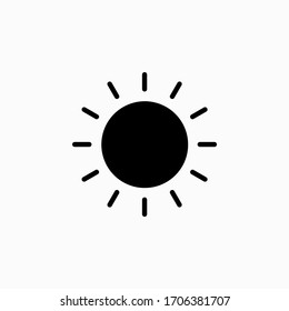 Sun Icon for Brightness, Intensity Setting icon Vector
