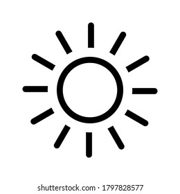 Sun icon - Brightness Icon, Intensity Setting Vector Art Illustration