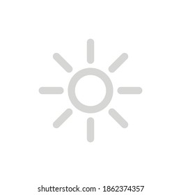 sun icon. brightness symbol isolated on white background. vector illustration