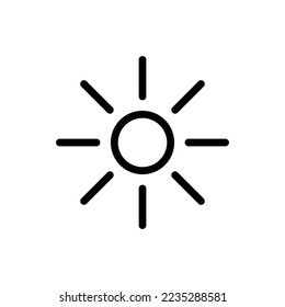 sun icon. brightness symbol isolated on white background