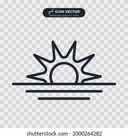 Plantilla de símbolo de icono de sol para brillo para ilustración de logotipo de colección de diseño gráfico y web