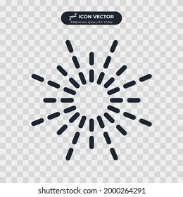 Sun Icon for Brightness symbol template for graphic and web design collection logo vector illustration