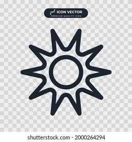 Sun Icon for Brightness symbol template for graphic and web design collection logo vector illustration