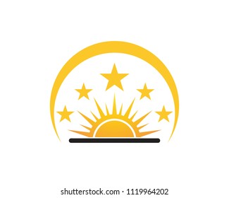 Sun icon business logo template