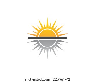 Sun icon business logo template