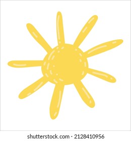 Sun-Symbol. Cartoon-Illustration von Sonnenvektorsymbol für Webdesign