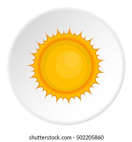 Sun icon. Cartoon illustration of sun vector icon for web