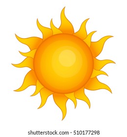 Sun icon. Cartoon illustration of sun vector icon for web design