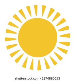 Icono de sol. Diseño plano de ilustración vectorial.