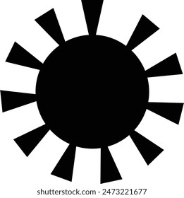Sun icon clipart, vector symbol illustration element
