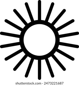 Sun icon clipart, vector symbol illustration element