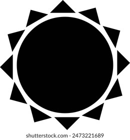 Sun icon clipart, vector symbol illustration element