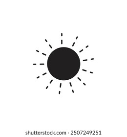 Clipart del icono del sol, elemento de la ilustración del símbolo del Vector