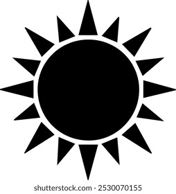 Clipart de ícone do Sun, elemento de ilustração de símbolo de vetor
