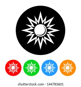 Sun Icon with Color Variations