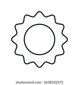 Sun icon. Colored vector illustration.