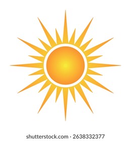 Sun icon. Colored vector illustration.