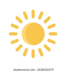 Sun icon. Colored vector illustration.