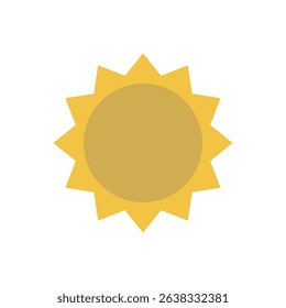 Sun icon. Colored vector illustration.