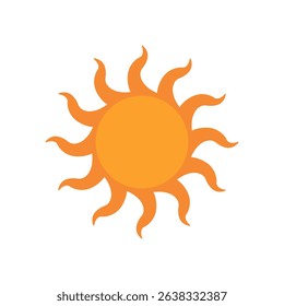 Sun icon. Colored vector illustration.