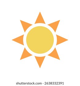 Sun icon. Colored vector illustration.