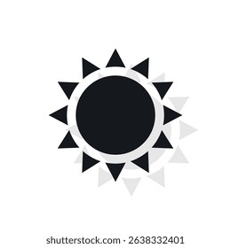 Sun icon. Colored vector illustration.