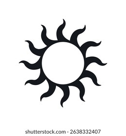 Sun icon. Colored vector illustration.